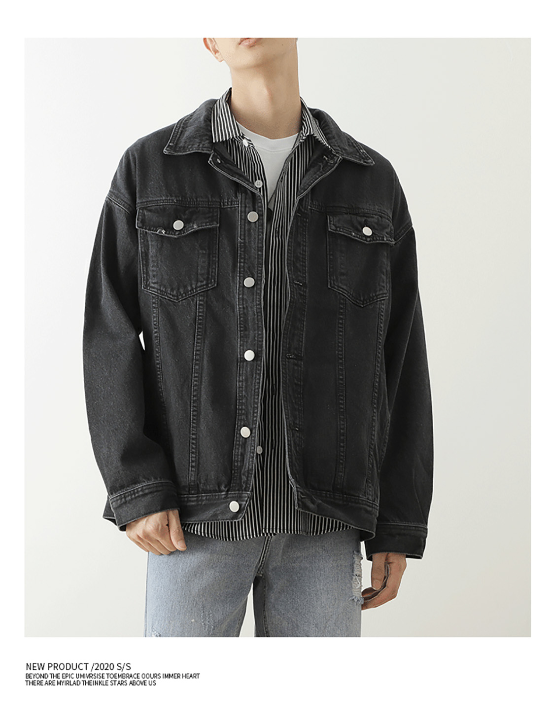 Cowboy coat men loose trend of spring and autumn uniform